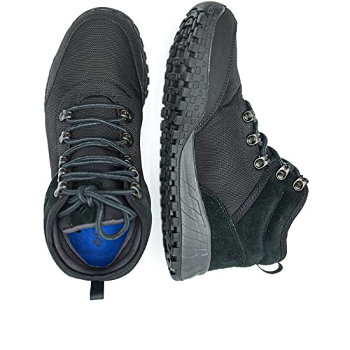 ▷ Columbia Zapatos de nieve Fairbanks Mid para hombre, negro, 10.5