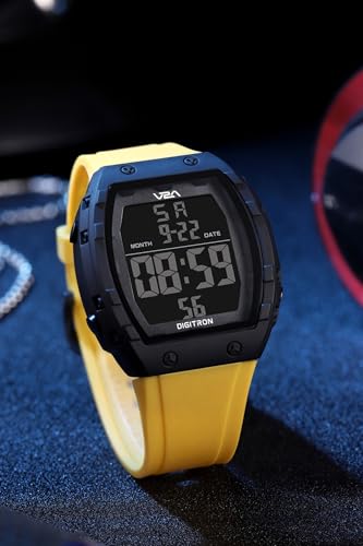 Image of V2A Digitron 2209 Tonneau Design Digital Sports Watch for Men & Boys | Alarm, Stopwatch, 12 /24H | 3 ATM Water Resistant | Luminous Display | | Sports, Fitness, Outdoor & Training| Gifts for Men & Boys