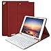 Produktbild AMZCASE Tastatur Hülle 10.2 für iPad 9/8/7 Generation-2021/2020/2019-iPad Air 3, Hülle für iPad Pro 10.5 2017 mit Abnehmbarer drahtloser Bluetooth-Tastatur-Hülle mit Stifthalter,QWERTZ (Rotwein)