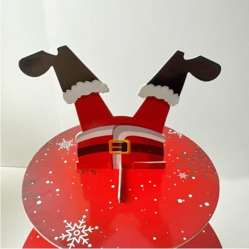Présentoir à gâteaux Père Noël 3 étages, la solution pour table encombrée