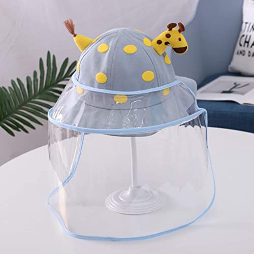 Image of Street27 UV Protection Hat Full Face Shield for Kids Baby Blue