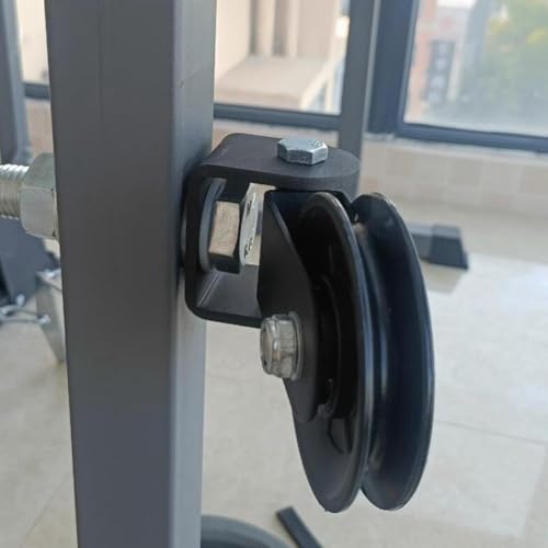 Polea de cable para gimnasio en nailon negro de 5 x 8 cm compatible con Lat Pulldown 4