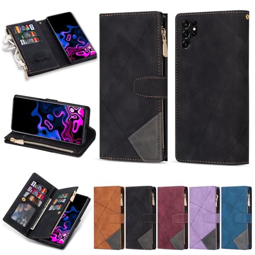 Étui pour Samsung S23 Ultra en cuir noir idéal pour vos déplacements