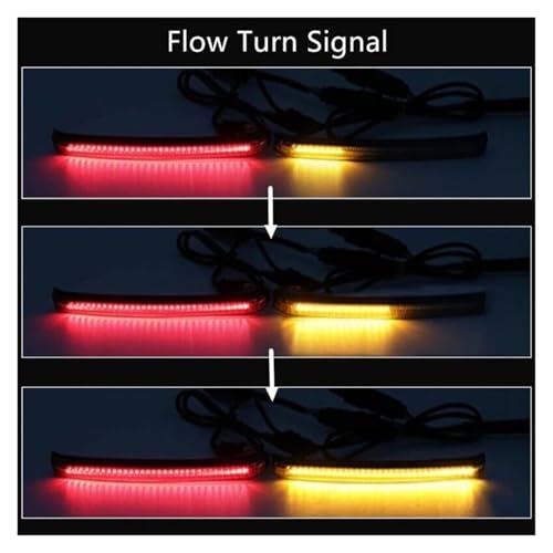 Luz LED de freno intermitente trasera para alforja de motocicleta Touring Street Glide FLHX 7