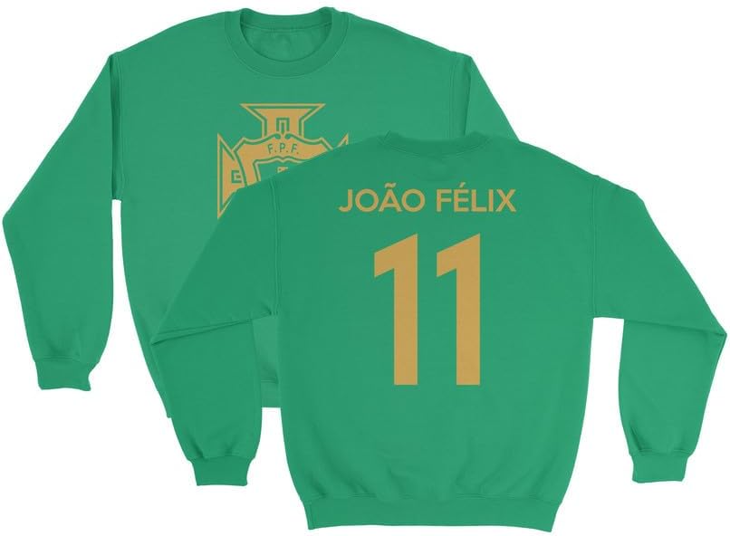Tutiinca Portugal Soccer Cup Fan Joao F. 11 Jersey Style Unisex Crewneck Sweatshirt
