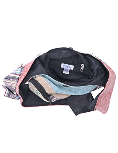 Image of THE COLLECTION ROYAL Graphic Crossbody Bag for Women, Boho Purse, Boho Bag, Hippie Bag, Hippie Purse, Cloth Purse for Women