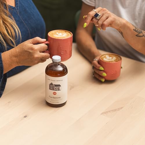 Image of Pink House Alchemy Cardamom Simple Syrup, 16 oz, Handcrafted, All-Natural | Small-Batch Mixer for Cocktails, Coffee, Mocktails, Baking, All Holidays Gourmet Gift, Made in Fayetteville Arkansas