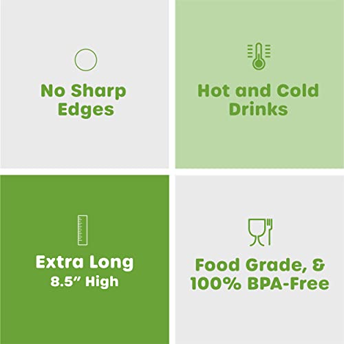 Comfy Package 8541947863 [100 Count] Jumbo Plastic Smoothie Straws thumb #3