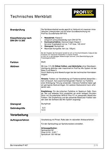 Silikatfarbe Profitec Bio-Innensilikat P457 5 Liter Innenfarbe