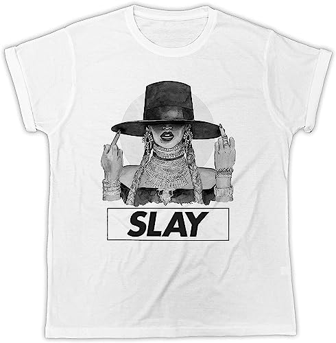 Photo de I Slay Tshirt Beyonce Hat Poster Birthday Present Fashion Tshirt T-Shirts à Manches Courtes(Medium)