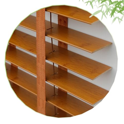 Cortinas fáciles de instalar tipo veneciana de madera con lamas de 50 mm 2