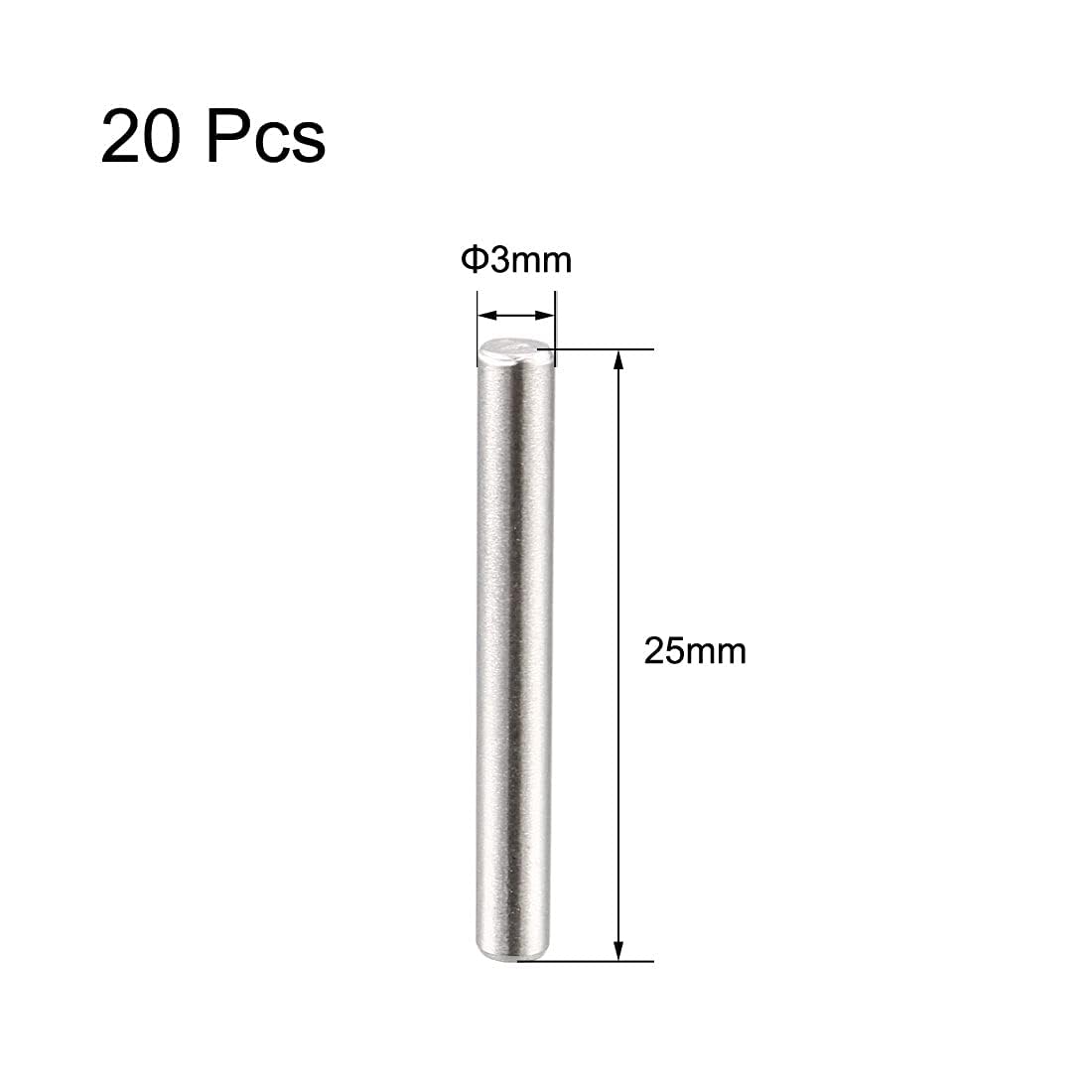 TA-VIGOR 20Pcs 3mm x 25mm Dowel Pins - Image 2