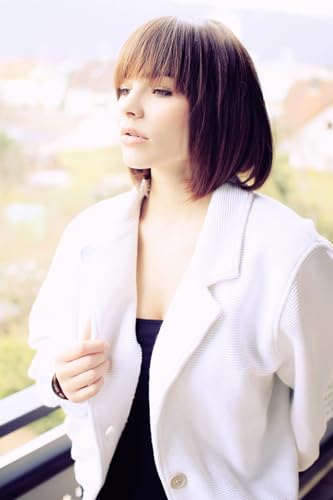 Perücke Prettyland Damen Braun und Schwarz Kurzhaar Bob