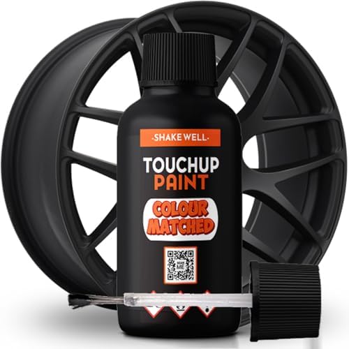 Xtremeauto Matt Black Wheel Touch Up Paint - 30ml, Matt Black, Al...