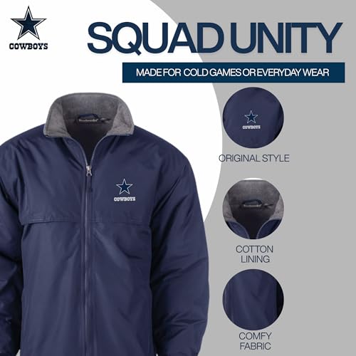 Image of dunbrooke Men's Royal Indianapolis Colts Triumph Fleece Full-Zip Jacket