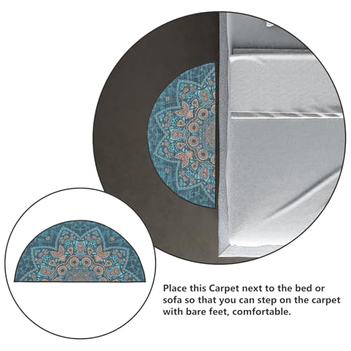 Tapis de bain antidérapant en polyester absorbant de style mandala - 8