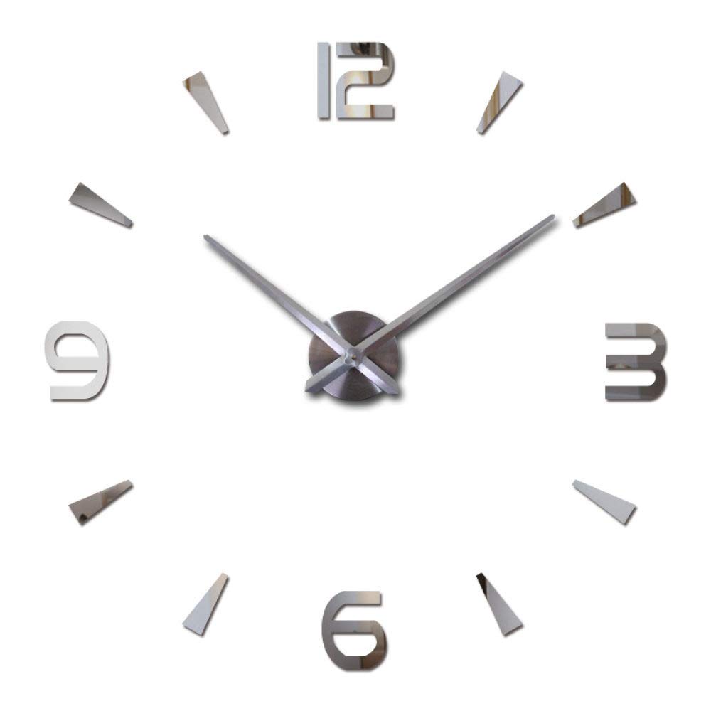 Horloge Murale 3D DIY pour décorer un grand mur vide de salon sans percer