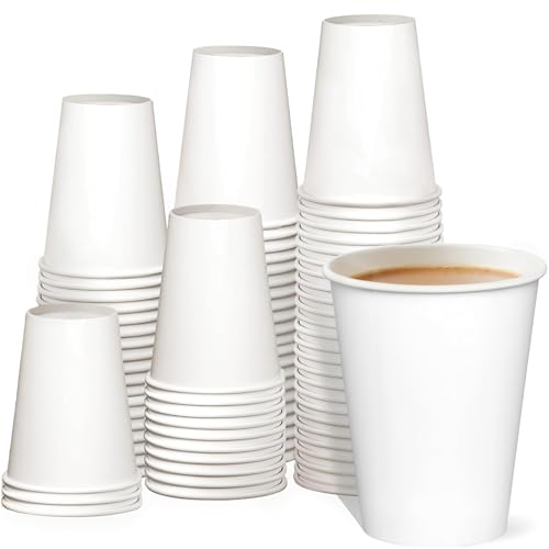 GUSTO [12 oz. - 350 ml - 100 Unidades] Vasos de Papel Blancos Desechables, Vasos para Café Caliente - Vasos Ecológicos para Bebidas Calientes - Formerly Comfy Package