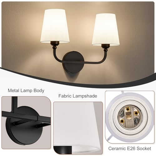 Image of Bathroom Vanity Light, Matte Black Bathroom Lighting Fixtures Over Mirror
