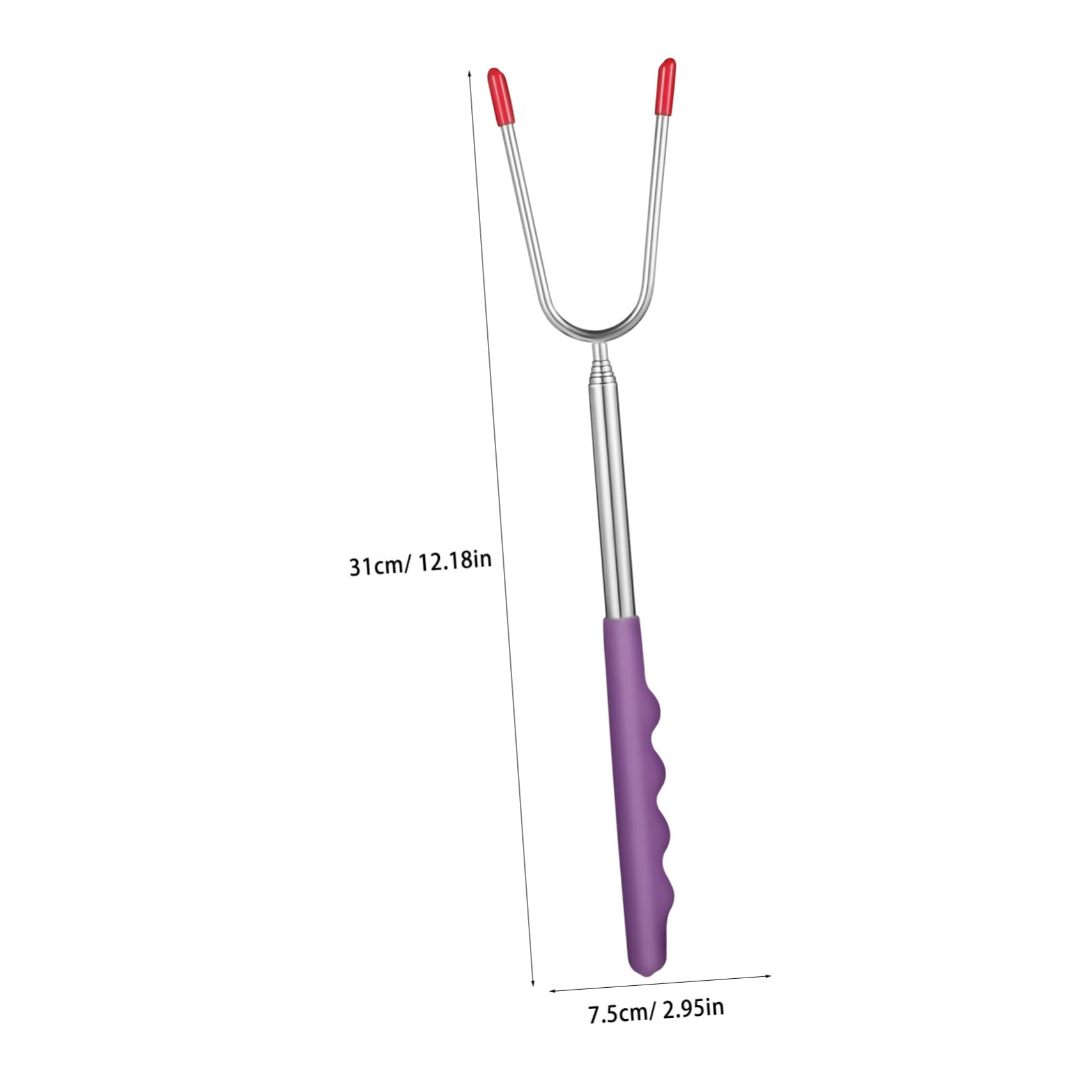 INOOMP 8 pcs Camping Forks Retractable Barbecue Forks with Design Convenient Carrying Bag Durable Meat Serving Utensils for Outdoor Grilling and Picnics