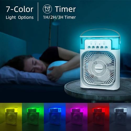 Ventilador Portátil Mini Ar Condicionado Umidificador Climatizador Purificador com LED USB Bivolt pa