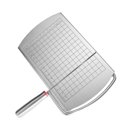 BUGUUYO Trancheuse Inoxydable Multifonction avec Planche Antidérapante pour Couper Beurre Fromage Saucisse et Jambon Découpe Précise et Uniforme pour Cuisine et Extérieur
