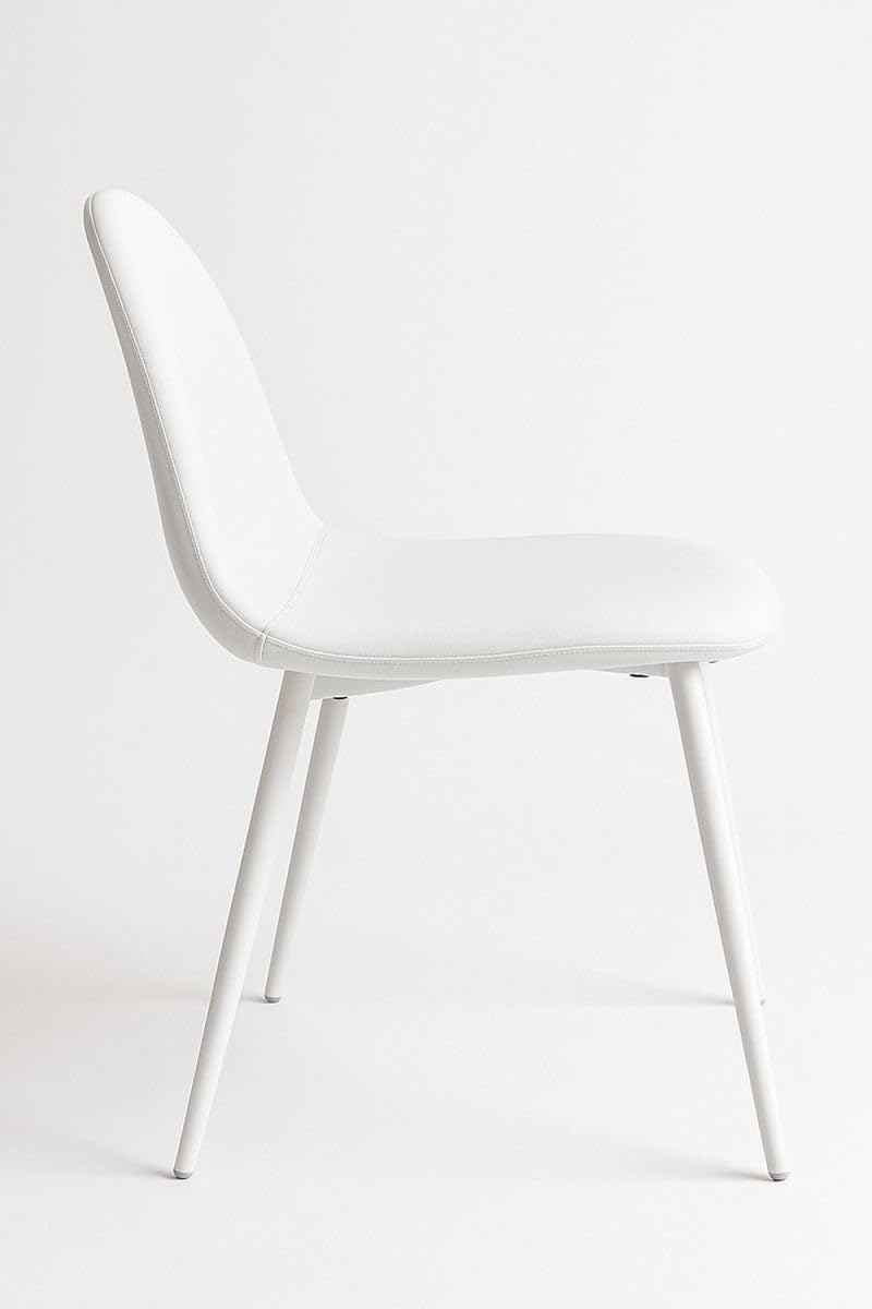 Regalos Miguel - Sillas Comedor - Silla White Teok Polipiel - Blanco