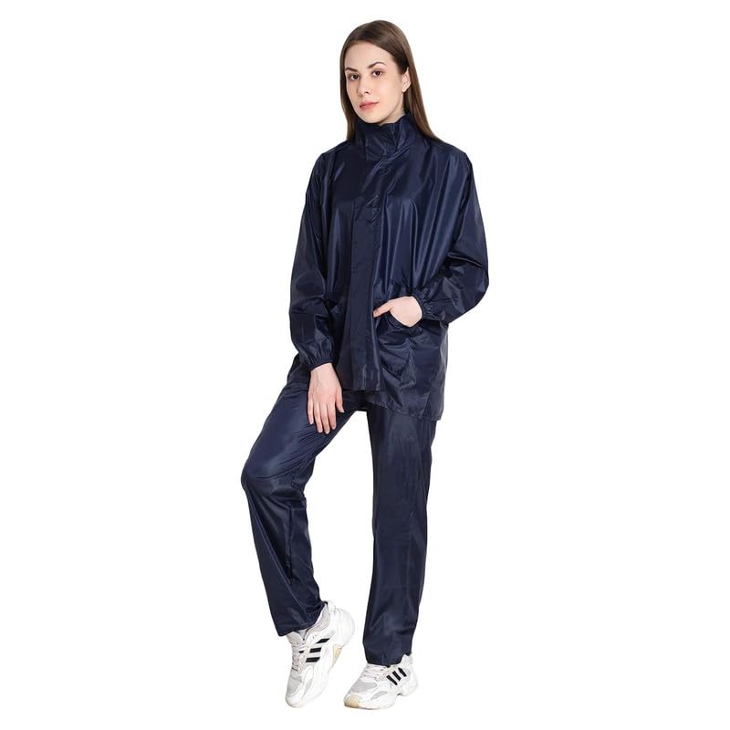 Kolva Lightweight Waterproof Raincoat set of Top & Bottom for Women, with hood (Medium) 1