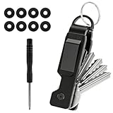 PAPAcroscoma Key Organiser Keychain, Compact Metal Key Holder, Portable Metal Key Organiser Keyring, Aluminium Key Organizer Holder, Modern Keychain, Compact Keyring, Travelers, Graduates(Black)