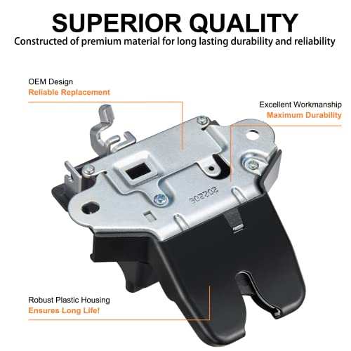 Image of SYERAL Tailgate Latch Assembly Trunk Lid Actuator Compatible for Kia Rio Sedan 2012-2017 Replace Liftgate Latch Lock 812301W000, 812301W010