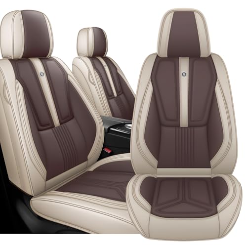 Housse de siège Honda CRV en cuir nappa beige et marron Arazi luxe