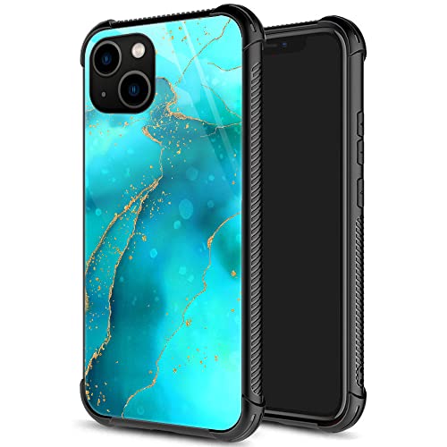 ZHEGAILIAN for iPhone 13 Pro Case, Military-Grade Protection, All-Around Shockproof Corners, Anti-Scratch Phone Case for iPhone 13 Pro - Blue Green Marble
