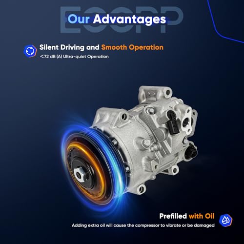 Image of ECCPP AC Compressor Fit for Toyota Camry 2.5L 2012-2017 | Fit for Toyota RAV4 2.5L 2009-2012 Fast Cooling AC Compressor with Clutch