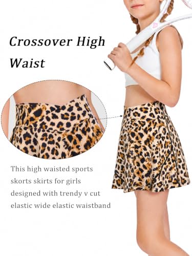 Image of Haloumoning Girls Tennis Skirt High Waisted Athletic Skorts