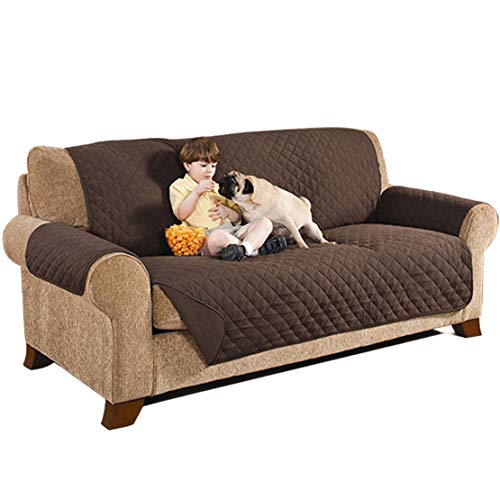 sumuya - Funda Protectora de sofá Reversible de 3 plazas para Perro, Gato, Mascota, Impermeable, Protector de Muebles, café, 160 x 200 cm