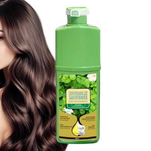 Tinte Capilar En Espuma,Tinte en Espuma Botánico 500ml - Mousse Colorante De Planta Duradera Para El Cabelludo Y La Barba Uso Diario Viaje Salón Baño Hogar Exterior Para Hombres Y Mujeres