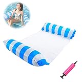 【Diversión y relajación】 En el caluroso verano, disfrute del frescor. La hamaca flotante es el mejor compañero para que juegues en el agua con tus compañeros, familiares y amigos. ¡Esta tumbona de piscina es perfecta para piscinas, viajes a la playa, jacuzzis, mar, lagos y vacaciones! Úselo para niños solo bajo la supervisión de un adulto.