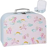 sehr stabiler & beweglicher Metallgriff und Metallschnappverschluß ___ / feste Metall Nieten sorgen für einen sicheren Halt ! _____ Außen ist der Koffer komplett bunt bedruckt & Innen einfarbig weiß ( ideal auch zum Bemalen und Bekleben )