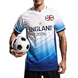 Generisch Estate Sport 2026 Maglia da calcio traspirante maglia funzionale sportiva per allenamento sportivo tempo libero, Celeste., XXL