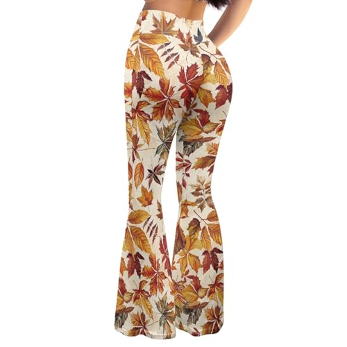 Women's High Waist Wide Leg Bell Bottom Yoga Flare Pants Trousers Tummy Control Stretch Yoga Pants2