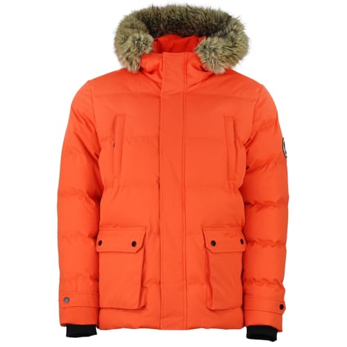 Peak Mountain Men's Parka CANABEL, Orange, M