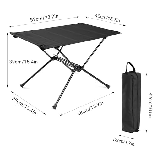 Table de camping pliante portable pour optimiser l'espace en plein air
