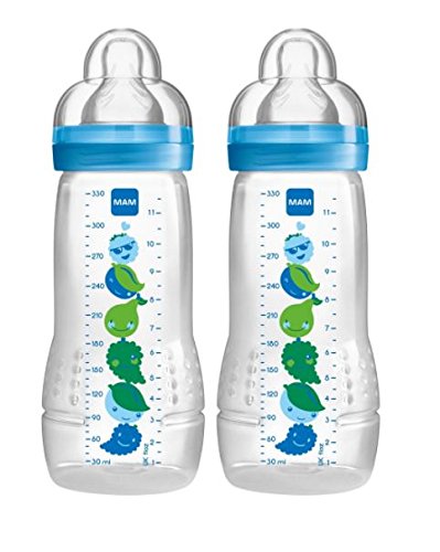 Mam 2pk 330ml Easy Active Baby Bottle (Blue)