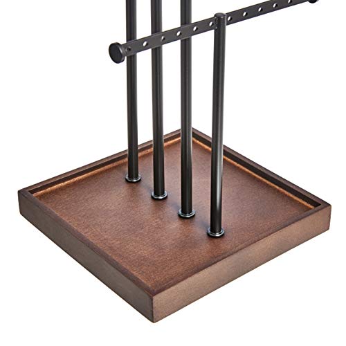 Amazon Basics Four-Tier Jewelry Tree Stand - Walnut/Black by Amazon Basics - Image 3
