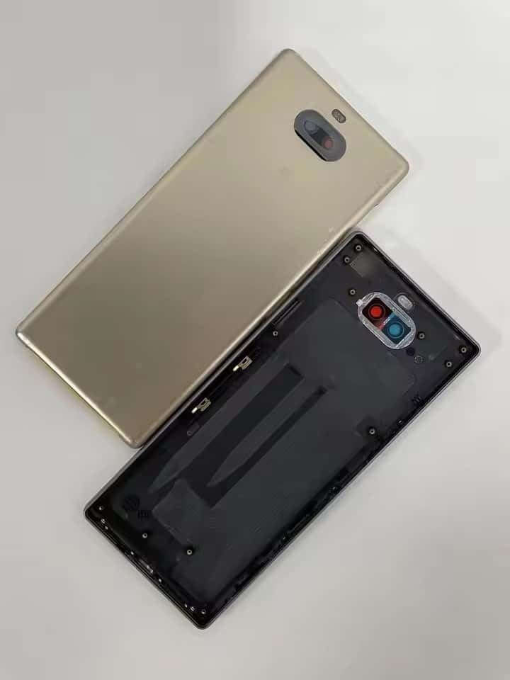 YOOOKOOO Compatible Rear Back Cover for Sony Xperia 10 Plus – Battery Door Housing Replacement Part (Gold)