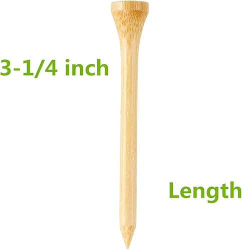 Miniatura 2 de 280 piezas de camisetas de golf de bambú profesionales de 2-34 pulgadas o 3-14 pulgadas, más fuerte que la camiseta de golf de madera, biodegradable