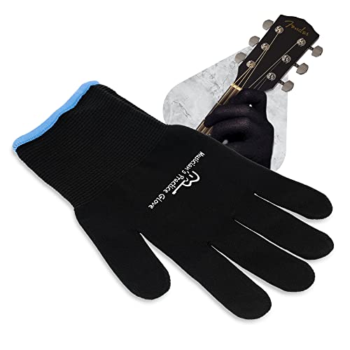 MUSICIANS PRACTICE GLOVE - 1 Glove - Finger & Hand issues (Medium, Black)