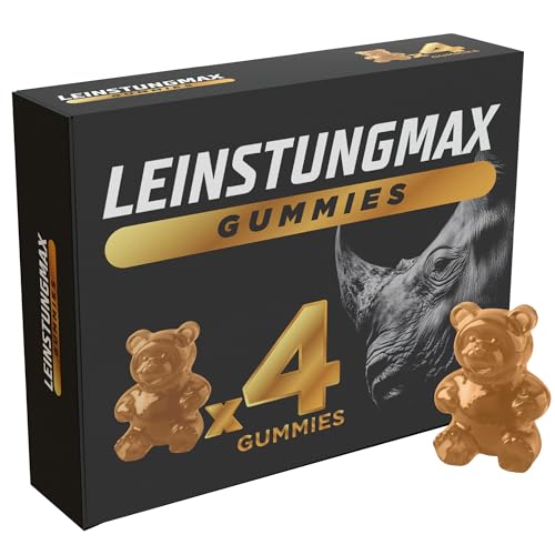 Leinstungmax Gummies con extracto de Maca Negra y Tribullus Terestris – Extra fuerte para hombres...