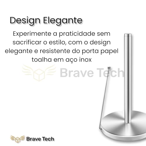 Porta Papel Toalha em Aço Inox Marca: Brave Tech