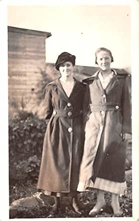 Minnie Oliver cousin of Hazel Duffield on right Horace, Kansas postcard